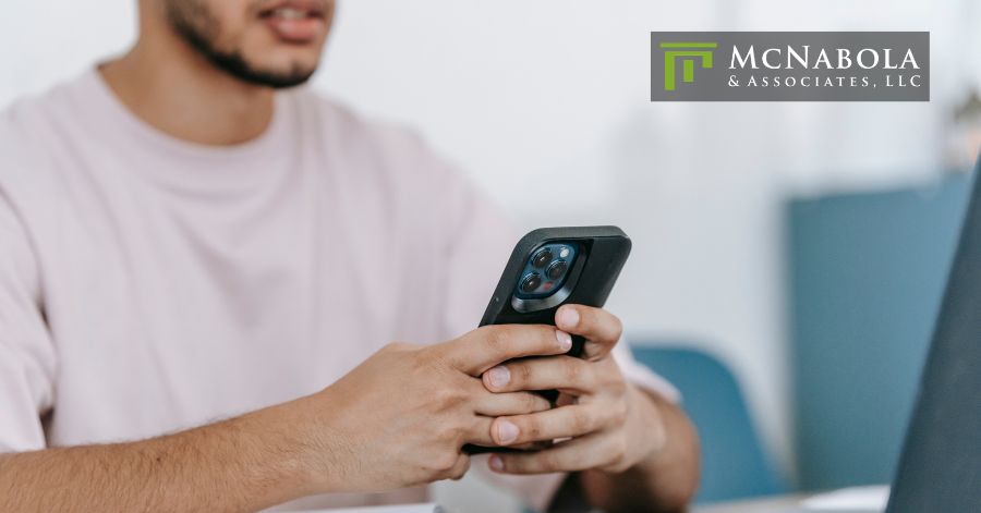 man using phone