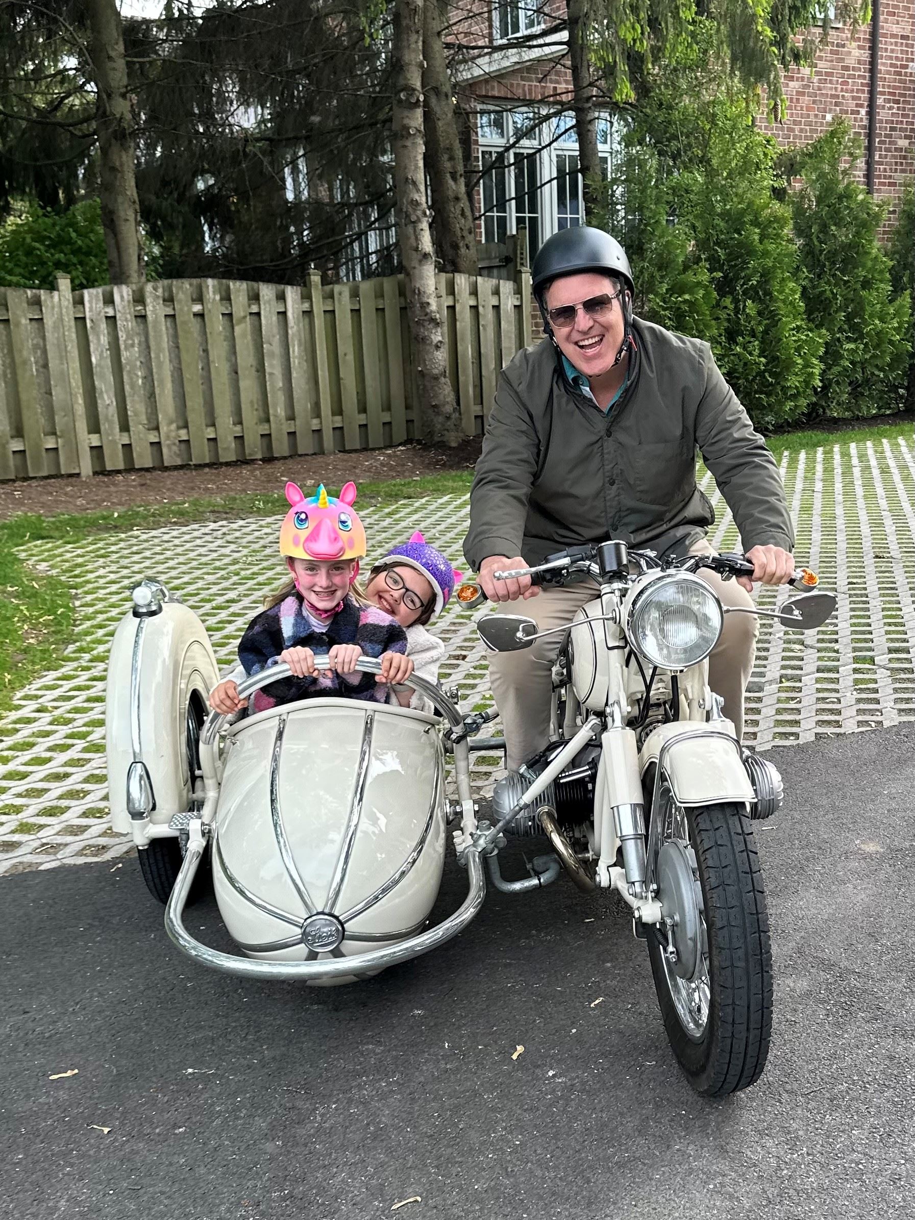 Ted McNabola riding a motorcycle